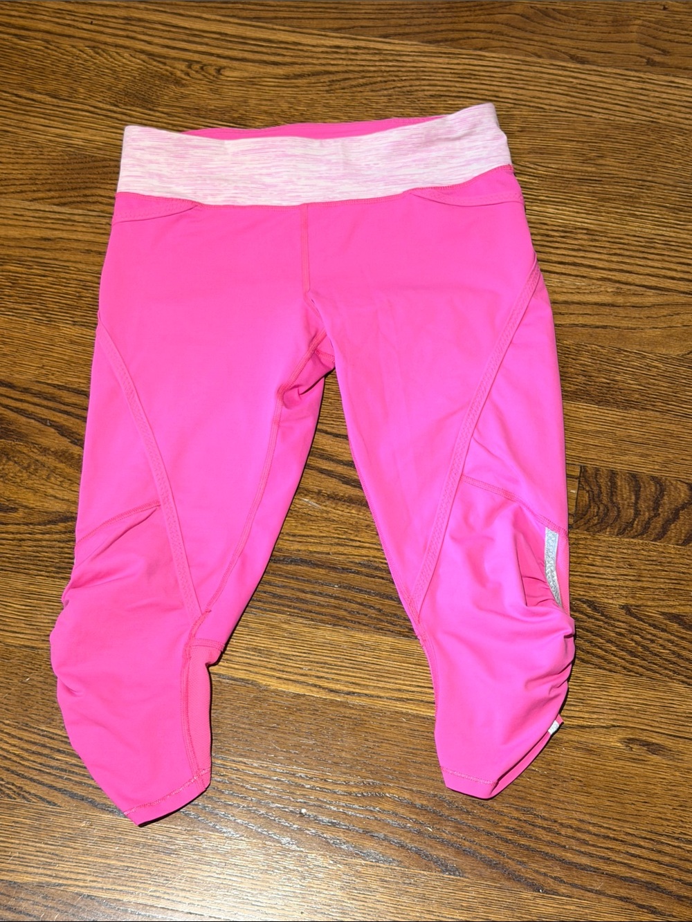 lululemon athletica Hot Pink Capri Leggings with Heathered Waistband